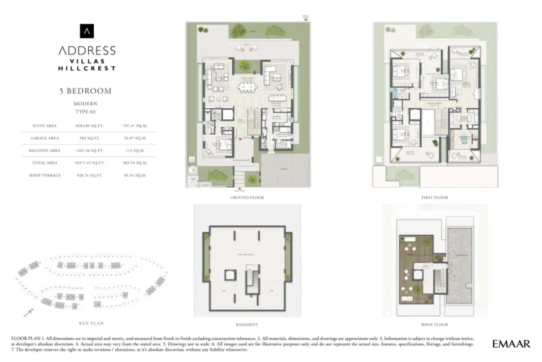 Address Hillcrest floor plan 5 BR · 10371 sqft