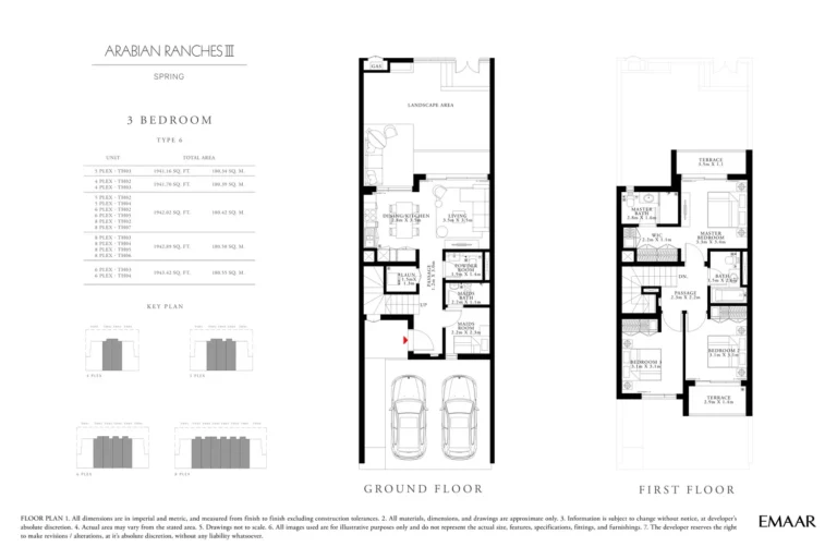 Arabian Ranches Iii – Spring floor plan 3 BR · 1941 sqft