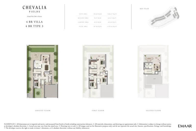 Grand Polo – Chevalia Fields floor plan 4 BR · 4165 sqft