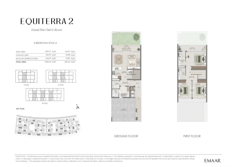 Grand Polo – Equiterra 2 floor plan 3 BR · 2180 sqft