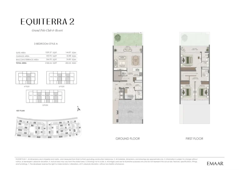 Grand Polo – Equiterra 2 floor plan 3 BR · 2180 sqft