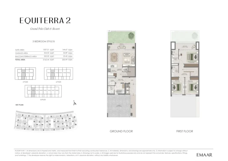Grand Polo – Equiterra 2 floor plan 3 BR · 2163 sqft