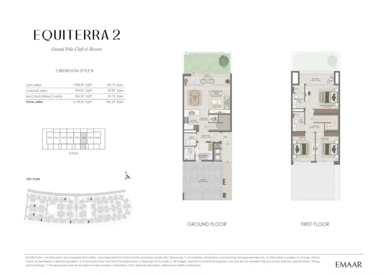Grand Polo – Equiterra 2 floor plan 3 BR · 2178 sqft