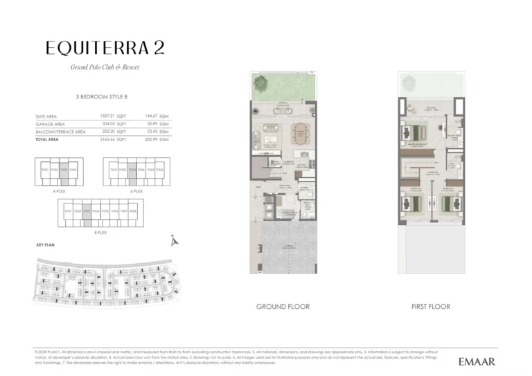 Grand Polo – Equiterra 2 floor plan 3 BR · 2163 sqft