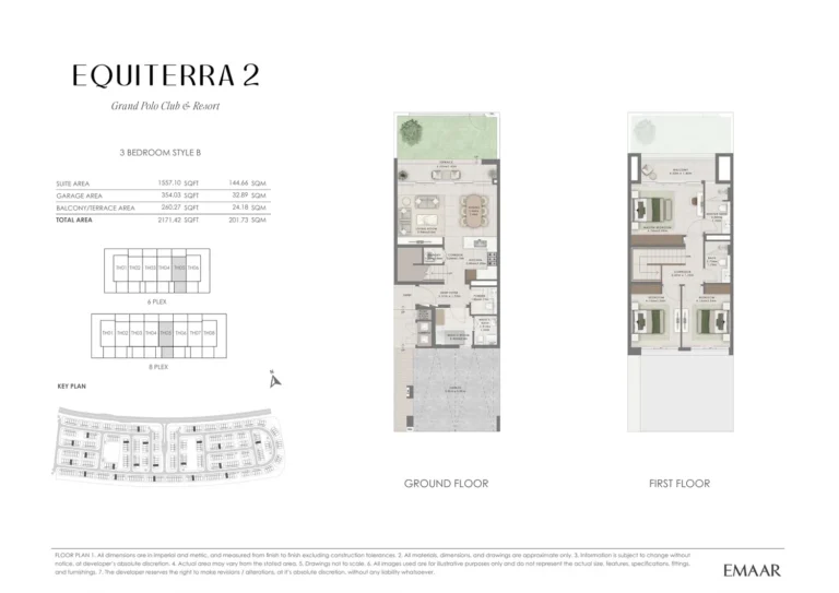 Grand Polo – Equiterra 2 floor plan 3 BR · 2171 sqft