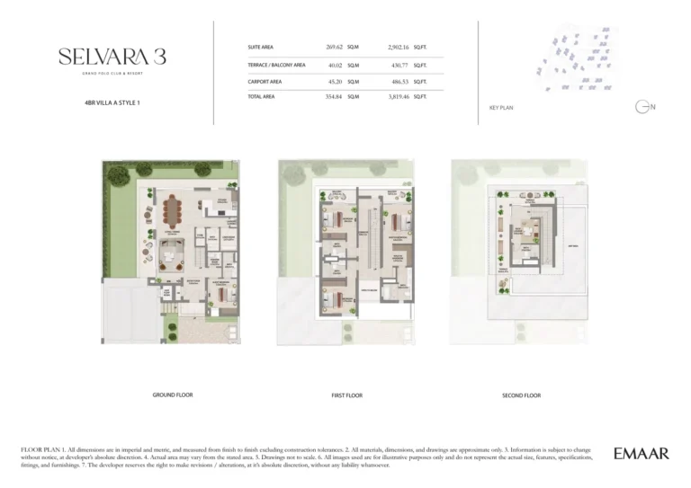 Grand Polo — Selvara 3 floor plan 4-спальн. · 3819 кв. фут