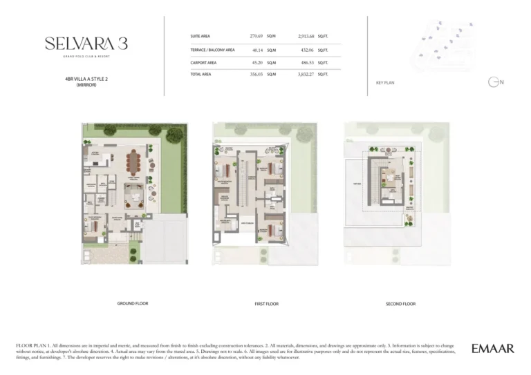 Grand Polo — Selvara 3 floor plan 4-спальн. · 3832 кв. фут