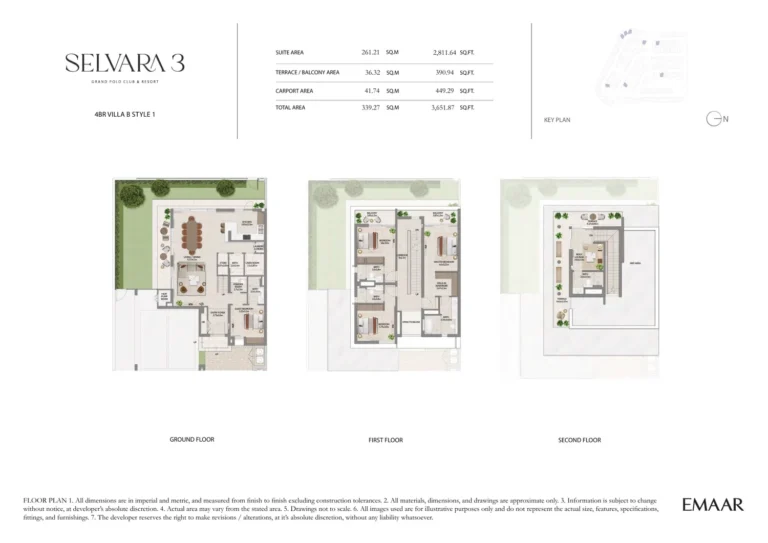 Grand Polo — Selvara 3 floor plan 4-спальн. · 3651 кв. фут