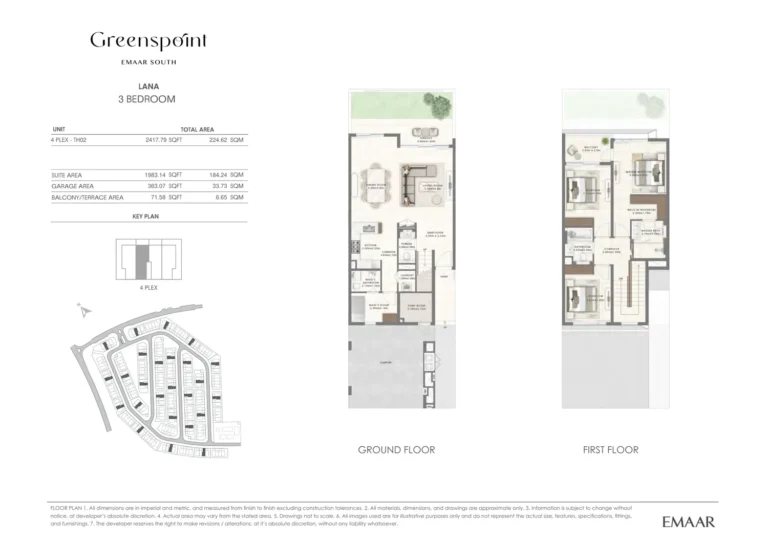 Greenspoint floor plan 3 BR · 2417 sqft