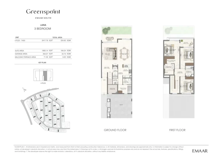 Greenspoint floor plan 3 BR · 2417 sqft