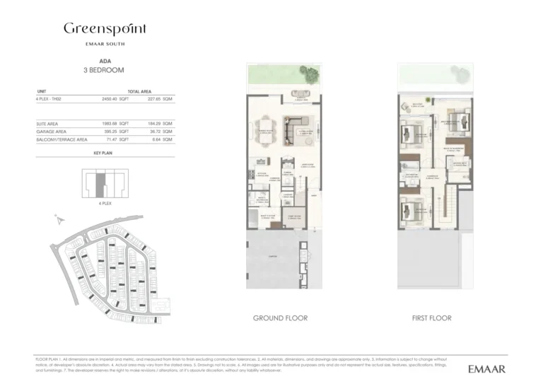 Greenspoint floor plan 3 BR · 2450 sqft