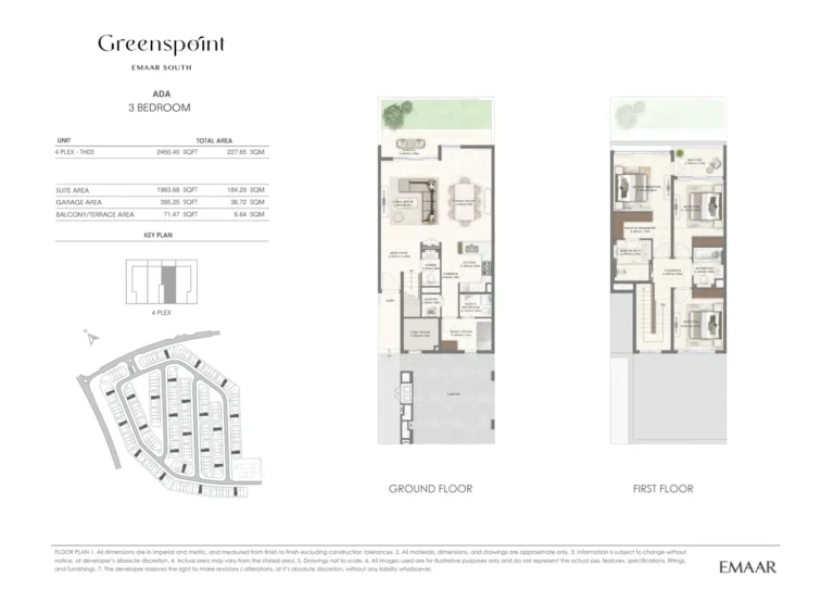 Greenspoint floor plan 3 BR · 2450 sqft