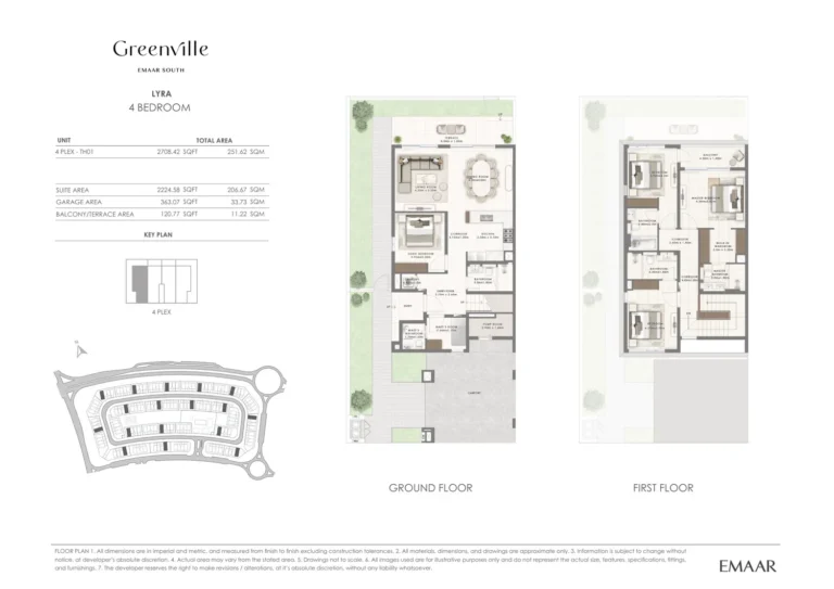 Greenville floor plan 4 BR · 2708 sqft