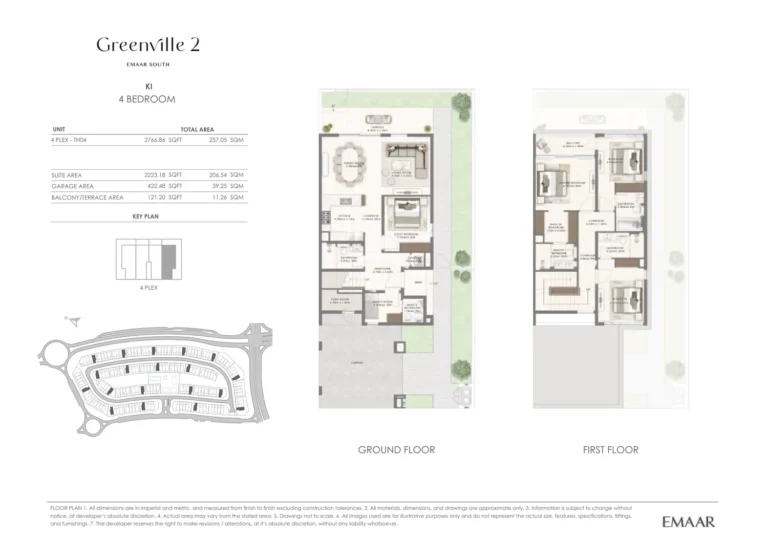 Greenville 2 floor plan 4-спальн. · 2766 кв. фут