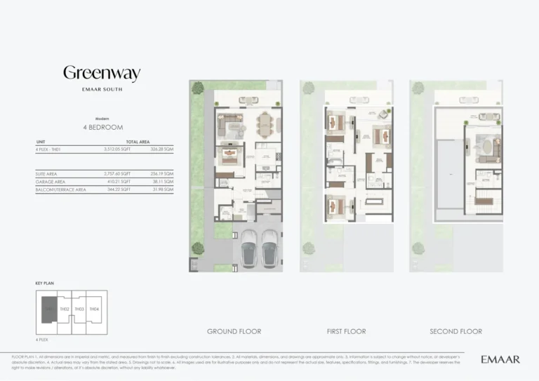 Greenway floor plan 4 BR · 3512 sqft