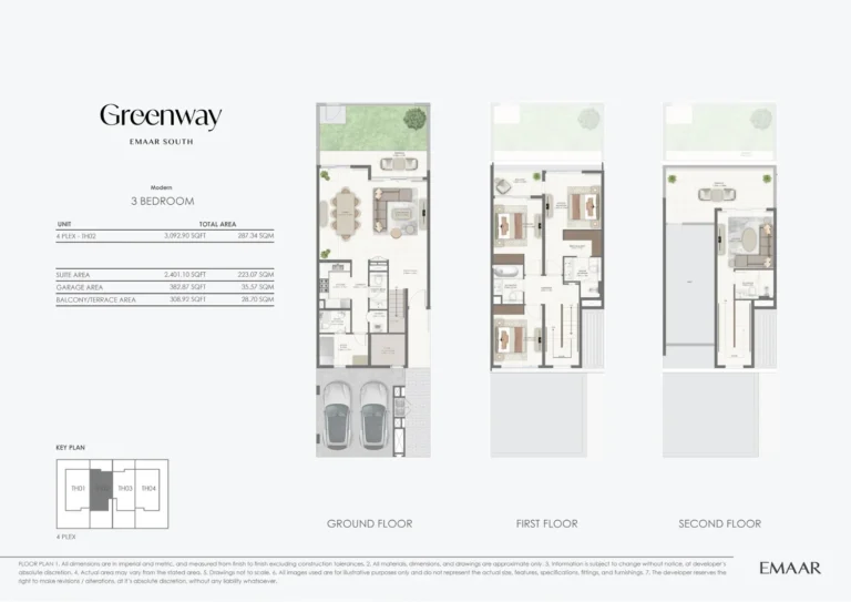 Greenway floor plan 3 BR · 3092 sqft