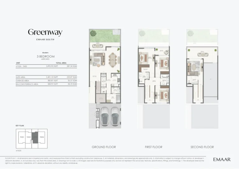 Greenway floor plan 3 BR · 3092 sqft