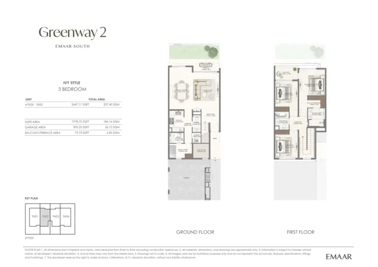 Greenway 2 floor plan 3 BR · 2447 sqft