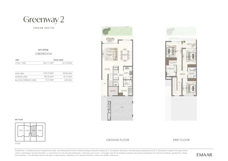 Greenway 2 floor plan 3 BR · 2447 sqft