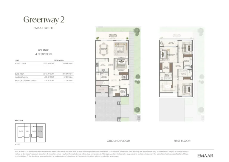Greenway 2 floor plan 4 BR · 2755 sqft