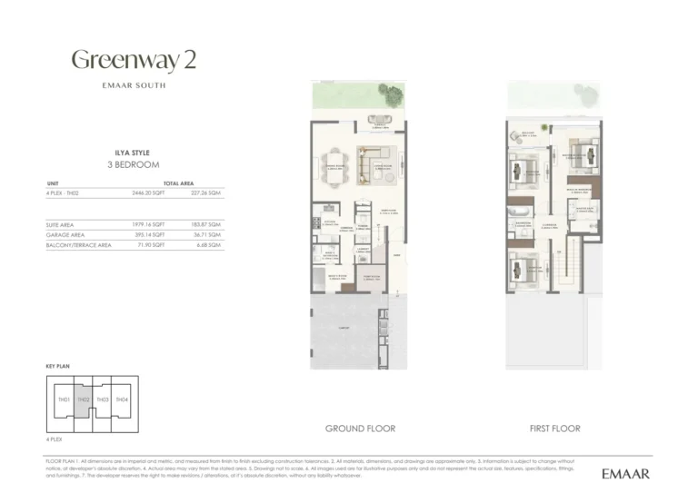 Greenway 2 floor plan 3 BR · 2446 sqft