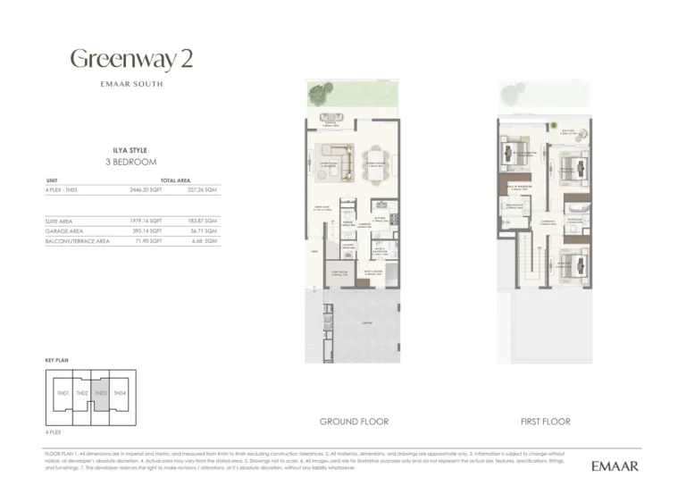 Greenway 2 floor plan 3 BR · 2446 sqft