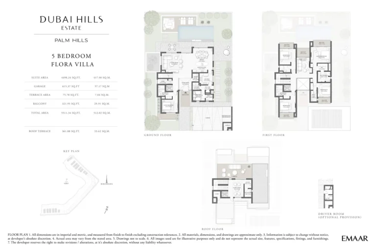 Palm Hills floor plan 5 BR · 5511 sqft