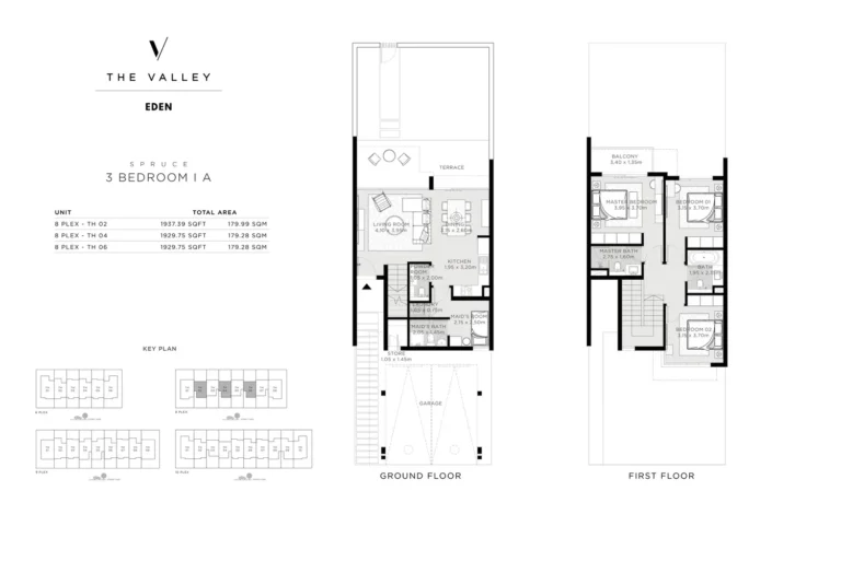 The Valley — Eden floor plan 3-спальн. · 1937 sqft