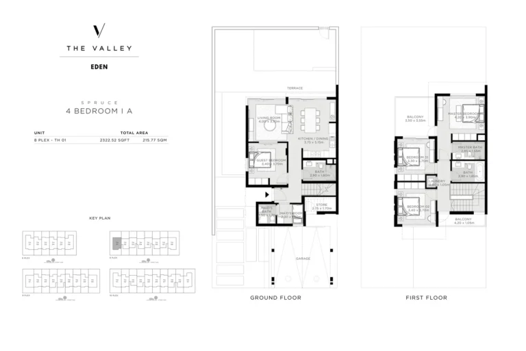The Valley — Eden floor plan 4-спальн. · 2322 sqft