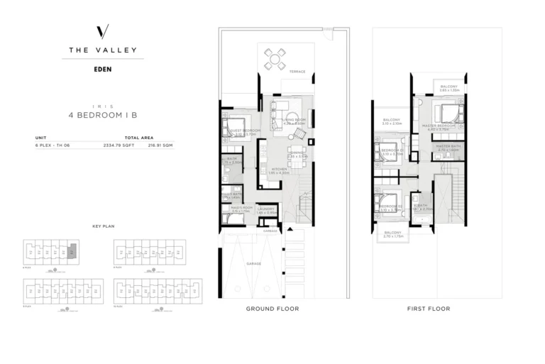 The Valley — Eden floor plan 4-спальн. · 2334 sqft