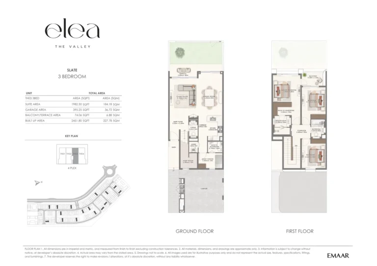 The Valley — Elea floor plan 3-спальн. · 1982 sqft