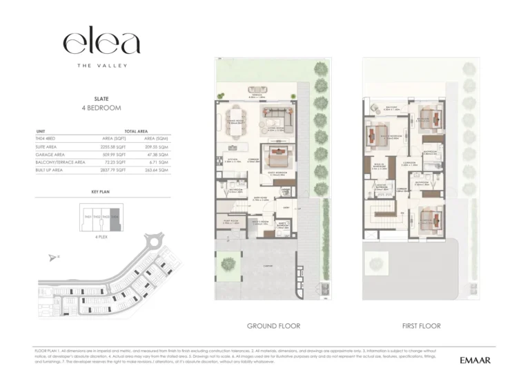 The Valley — Elea floor plan 4-спальн. · 2255 sqft