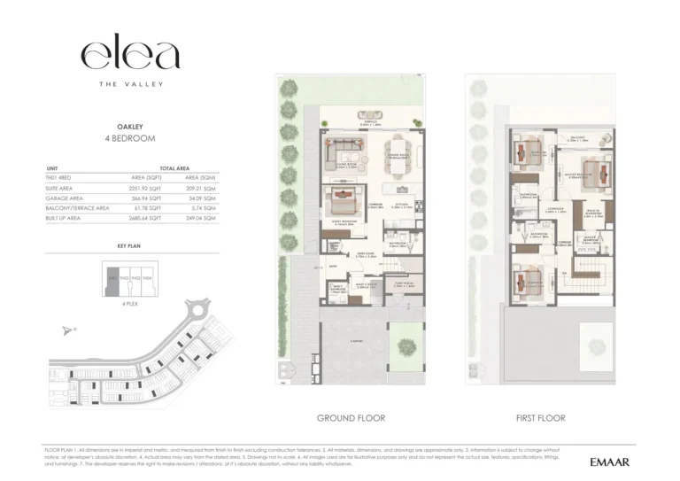 The Valley — Elea floor plan 4-спальн. · 2251 sqft