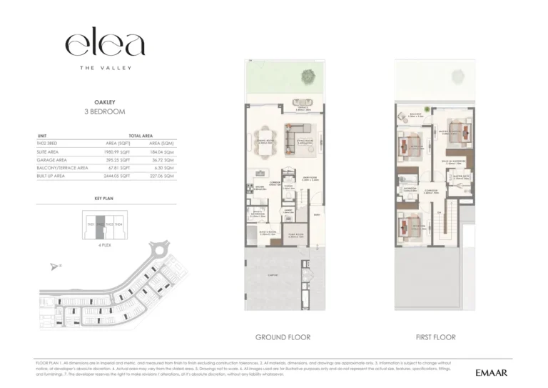 The Valley — Elea floor plan 3-спальн. · 1980 sqft