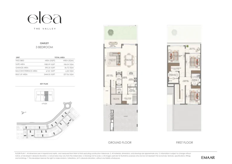The Valley — Elea floor plan 3-спальн. · 1980 sqft