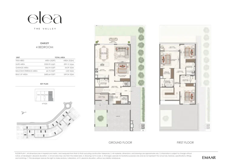The Valley — Elea floor plan 4-спальн. · 2250 sqft