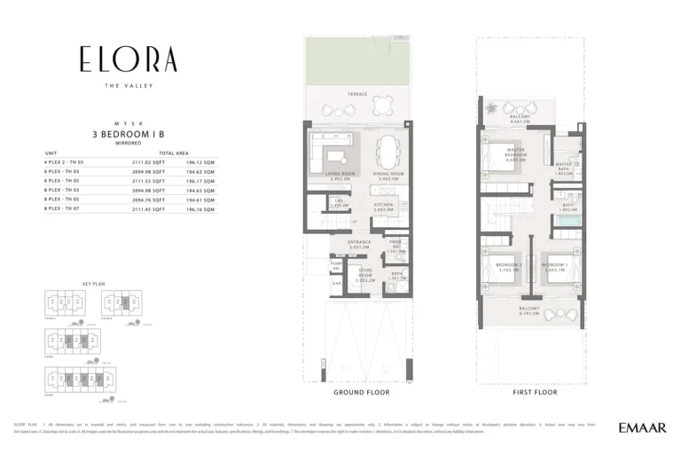 The Valley — Elora floor plan 3-спальн. · 2111 sqft