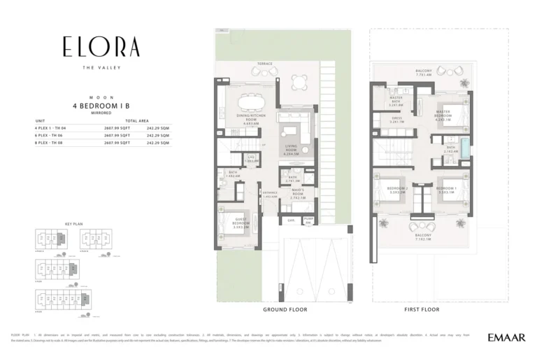 The Valley — Elora floor plan 4-спальн. · 2607 sqft