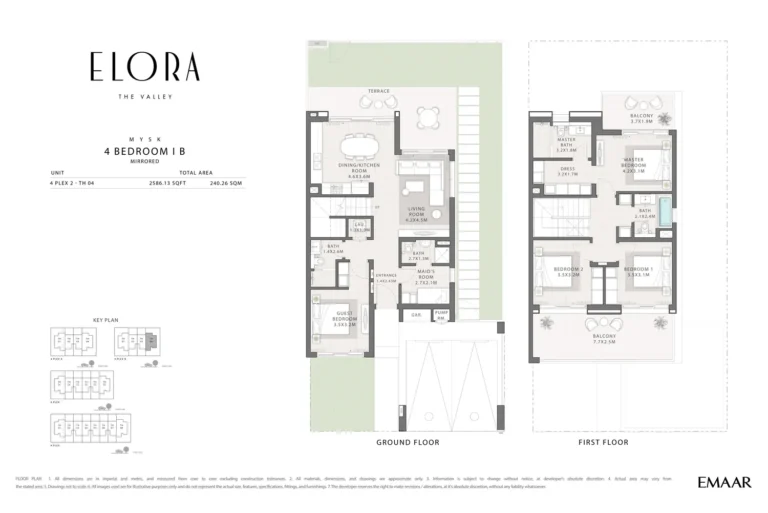 The Valley — Elora floor plan 4-спальн. · 2586 sqft