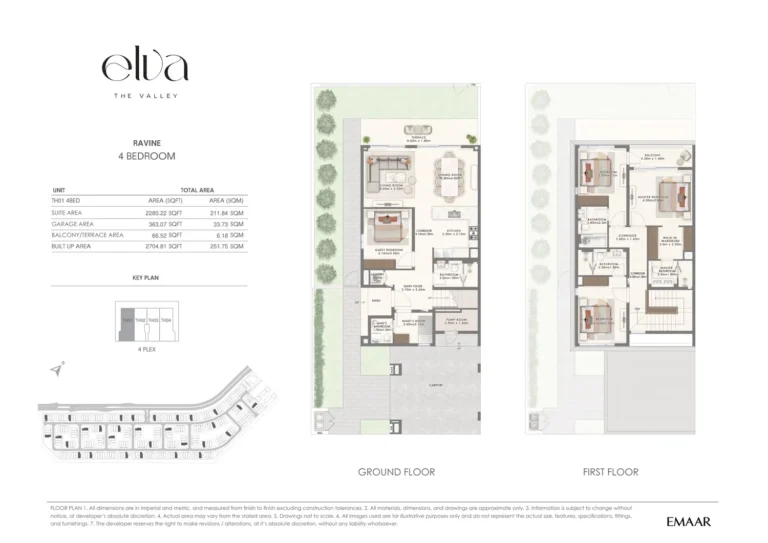 The Valley – Elva floor plan 4 BR · 2280 sqft