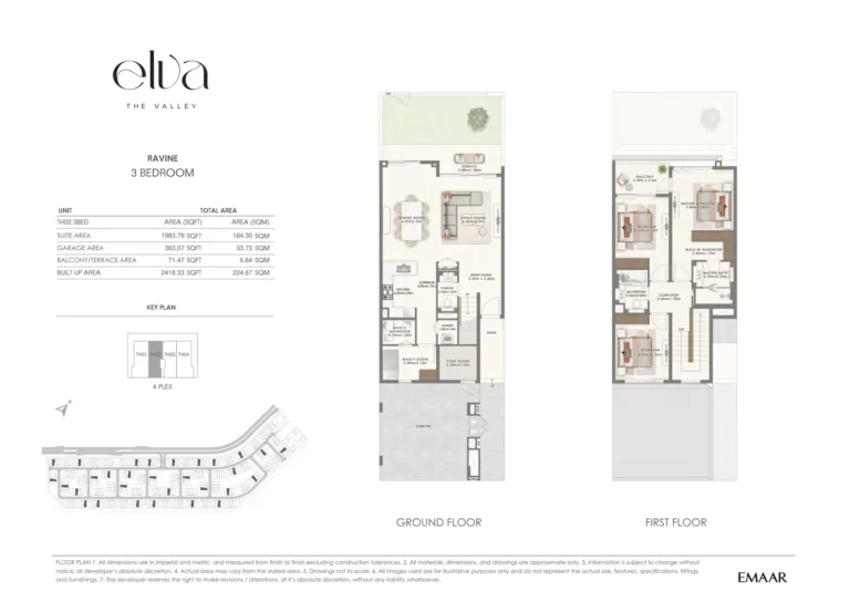 The Valley – Elva floor plan 3 BR · 1983 sqft