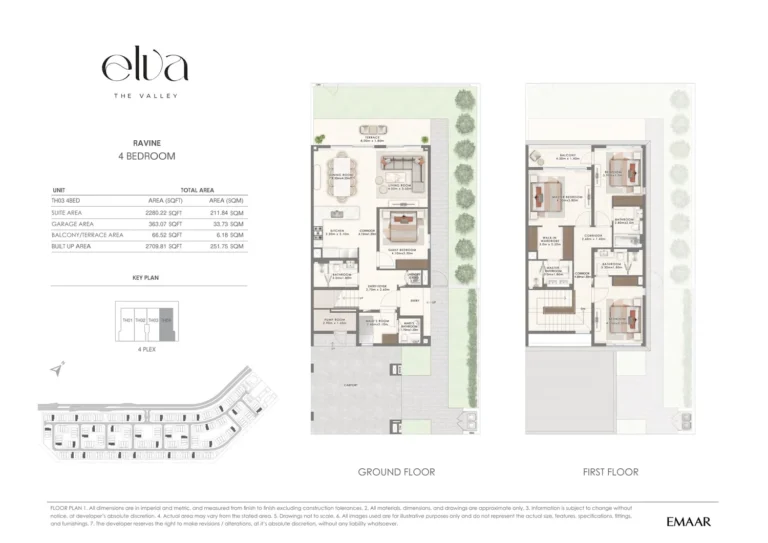 The Valley – Elva floor plan 4 BR · 2280 sqft