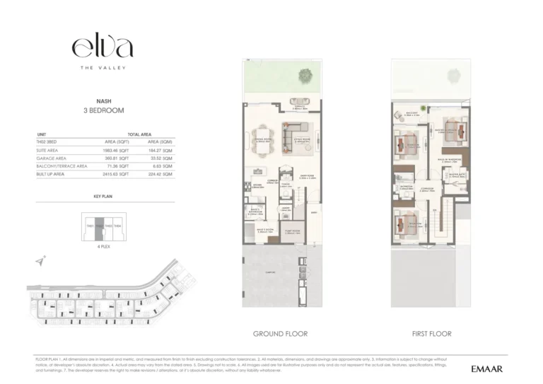 The Valley – Elva floor plan 3 BR · 1983 sqft