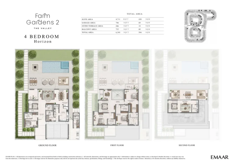 The Valley-Nara floor plan 4 BR · 6395 sqft
