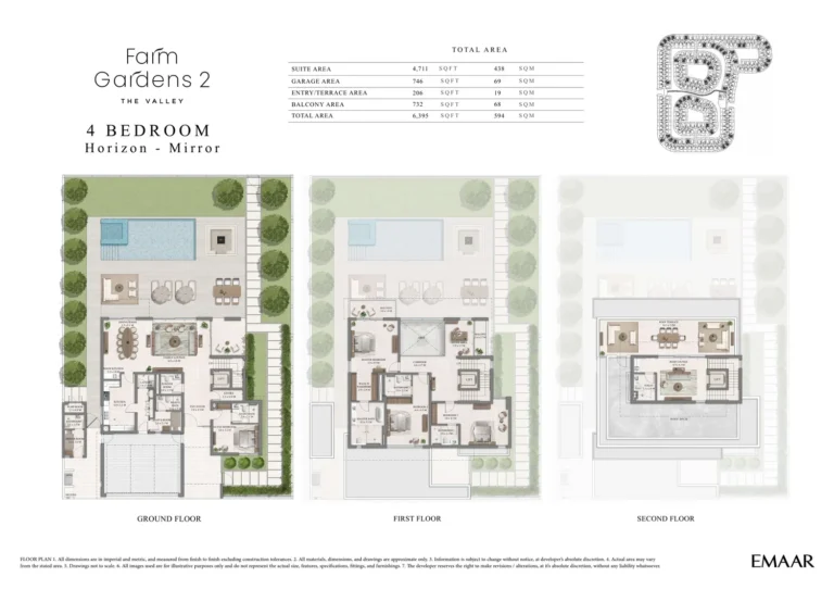 The Valley-Nara floor plan 4 BR · 6395 sqft
