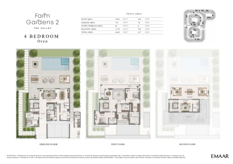 The Valley-Nara floor plan 4 BR · 6642 sqft