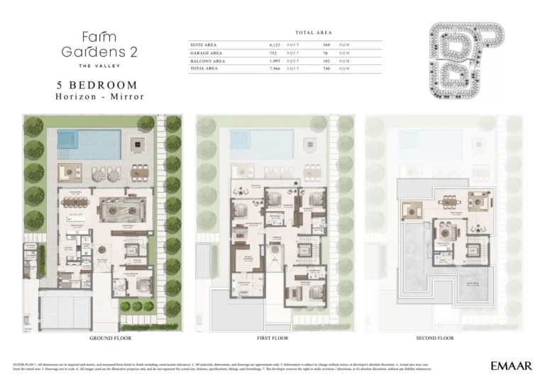 The Valley-Nara floor plan 5 BR · 7966 sqft