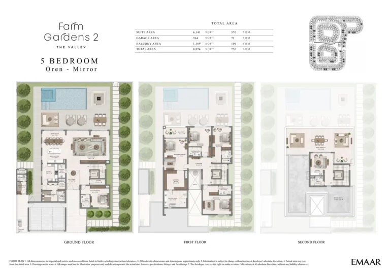 The Valley-Nara floor plan 5 BR · 8074 sqft