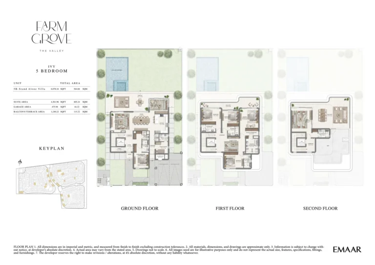 The Valley – Farm Grove floor plan 5 BR · 6078 sqft