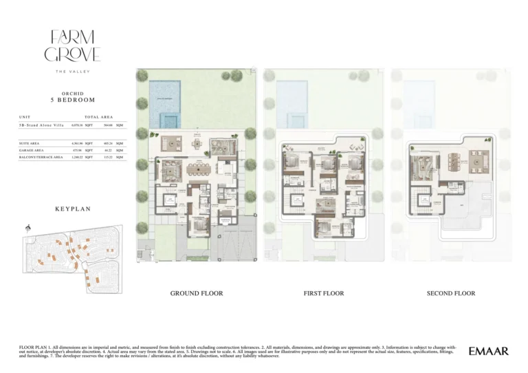 The Valley – Farm Grove floor plan 5 BR · 6078 sqft